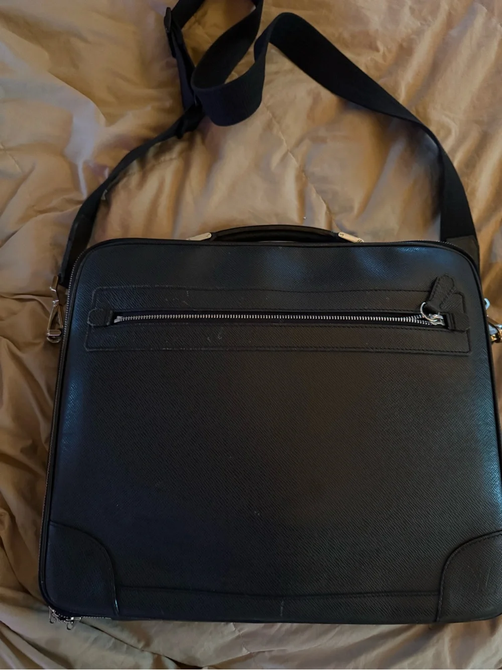 Louis Vuitton Black Epi Business Laptop Briefcase